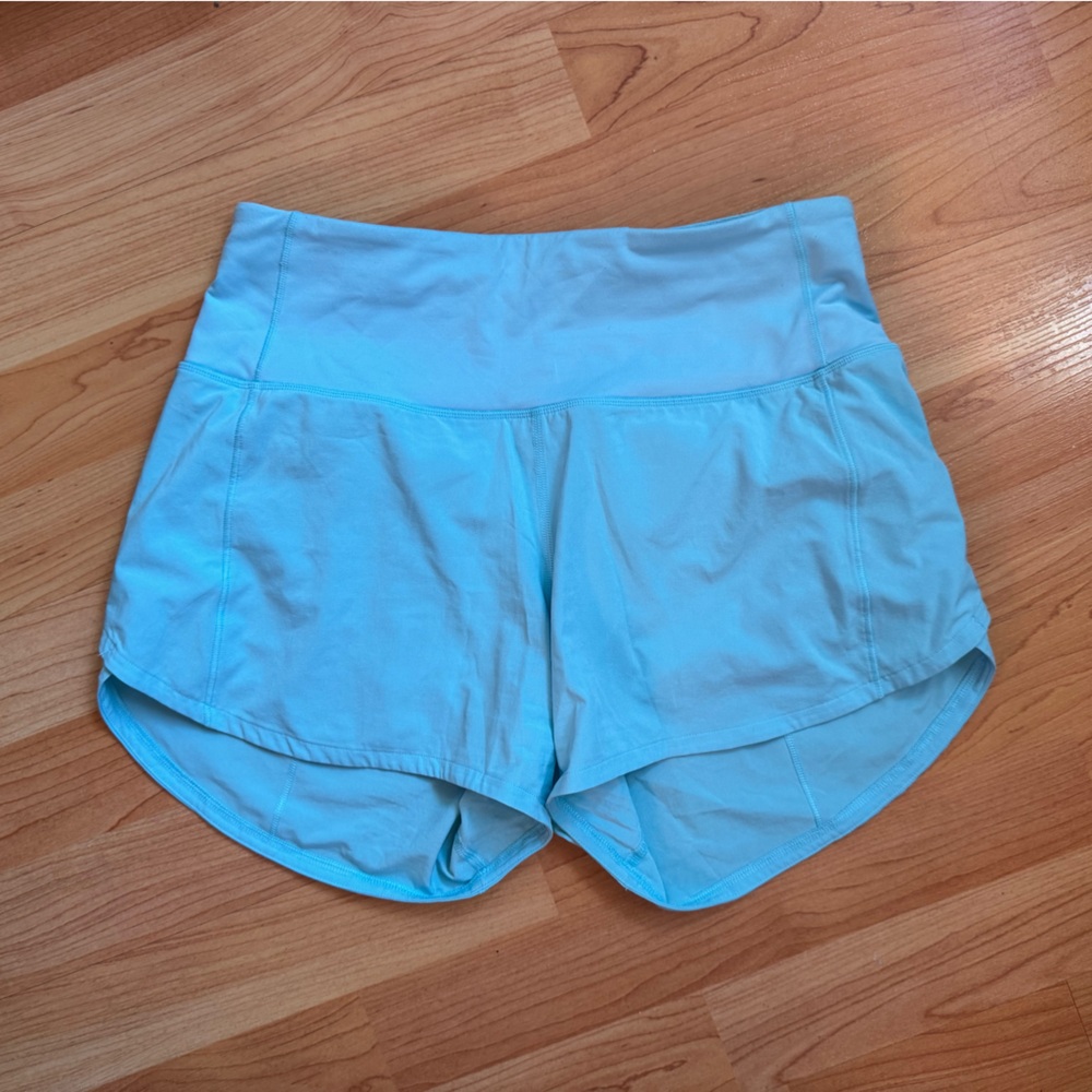 Lululemon Speed Up High-Rise Lined
Short 4" cyan blue